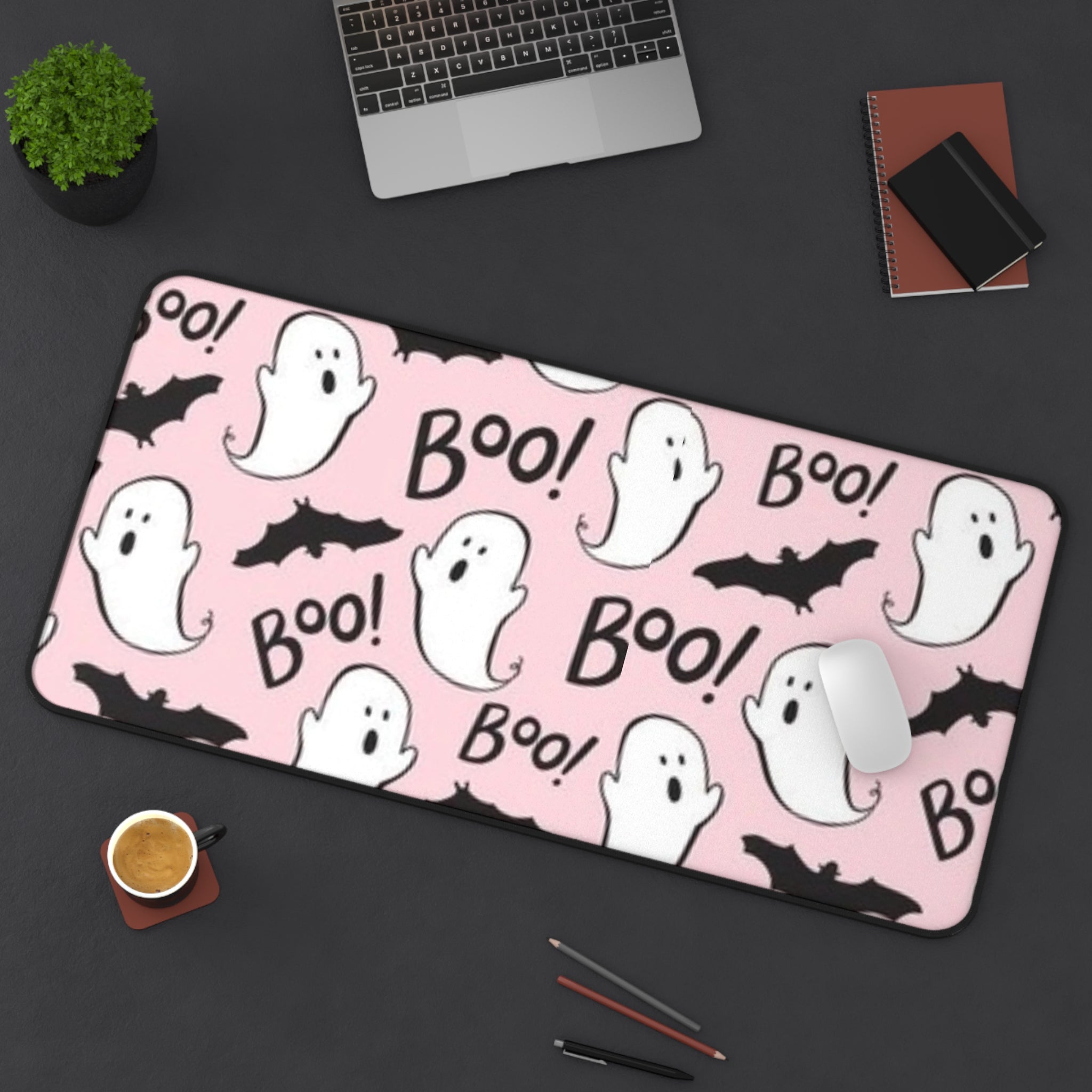 Pink Ghosts- Desk Mat - Creations by Chris and Carlos